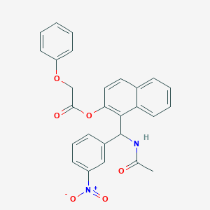 molecular formula C27H22N2O6 B5200210 1-[(acetylamino)(3-nitrophenyl)methyl]-2-naphthyl phenoxyacetate 