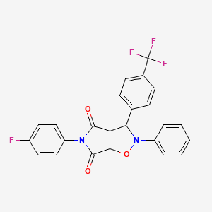 5-(4-fluorophenyl)-2-phenyl-3-[4-(trifluoromethyl)phenyl]dihydro-2H-pyrrolo[3,4-d]isoxazole-4,6(3H,5H)-dione