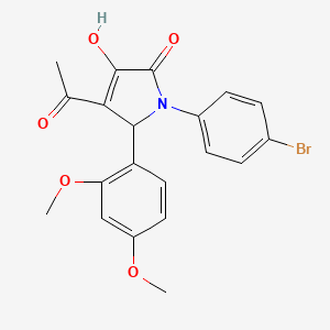4-acetyl-1-(4-bromophenyl)-5-(2,4-dimethoxyphenyl)-3-hydroxy-1,5-dihydro-2H-pyrrol-2-one