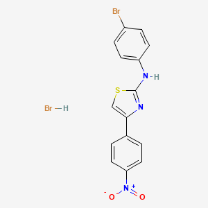 molecular formula C15H11Br2N3O2S B5200233 N-(4-bromophenyl)-4-(4-nitrophenyl)-1,3-thiazol-2-amine hydrobromide 