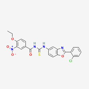 N-({[2-(2-chlorophenyl)-1,3-benzoxazol-5-yl]amino}carbonothioyl)-4-ethoxy-3-nitrobenzamide