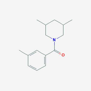 molecular formula C15H21NO B5200283 3,5-dimethyl-1-(3-methylbenzoyl)piperidine 