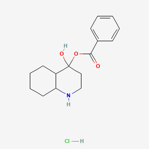 molecular formula C16H22ClNO3 B5200293 4-hydroxydecahydro-4-quinolinyl benzoate hydrochloride 