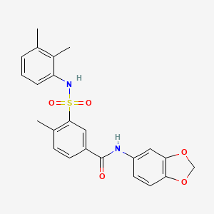 N-1,3-benzodioxol-5-yl-3-{[(2,3-dimethylphenyl)amino]sulfonyl}-4-methylbenzamide