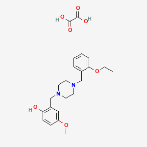 molecular formula C23H30N2O7 B5200341 2-{[4-(2-ethoxybenzyl)-1-piperazinyl]methyl}-4-methoxyphenol ethanedioate (salt) 