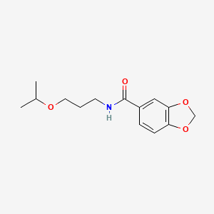 molecular formula C14H19NO4 B5200357 N-(3-isopropoxypropyl)-1,3-benzodioxole-5-carboxamide 