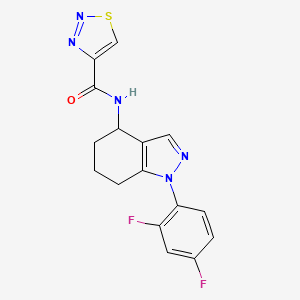 molecular formula C16H13F2N5OS B5200405 N-[1-(2,4-difluorophenyl)-4,5,6,7-tetrahydro-1H-indazol-4-yl]-1,2,3-thiadiazole-4-carboxamide 