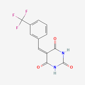 molecular formula C12H7F3N2O3 B5200460 5-[3-(trifluoromethyl)benzylidene]-2,4,6(1H,3H,5H)-pyrimidinetrione CAS No. 402580-03-4