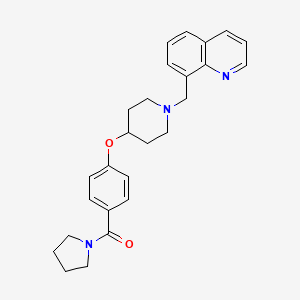 molecular formula C26H29N3O2 B5200508 8-({4-[4-(1-pyrrolidinylcarbonyl)phenoxy]-1-piperidinyl}methyl)quinoline 