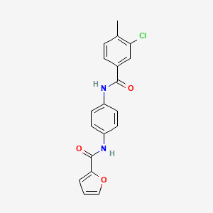 molecular formula C19H15ClN2O3 B5200530 N-{4-[(3-chloro-4-methylbenzoyl)amino]phenyl}-2-furamide 
