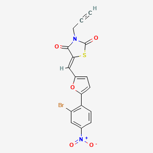 5-{[5-(2-bromo-4-nitrophenyl)-2-furyl]methylene}-3-(2-propyn-1-yl)-1,3-thiazolidine-2,4-dione