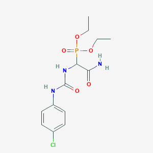 molecular formula C13H19ClN3O5P B5200573 diethyl [2-amino-1-({[(4-chlorophenyl)amino]carbonyl}amino)-2-oxoethyl]phosphonate 