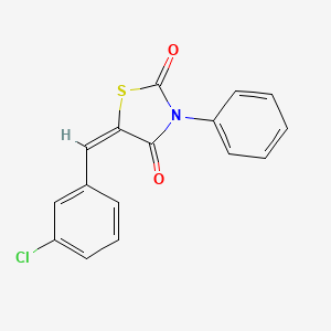 molecular formula C16H10ClNO2S B5200595 5-(3-chlorobenzylidene)-3-phenyl-1,3-thiazolidine-2,4-dione 
