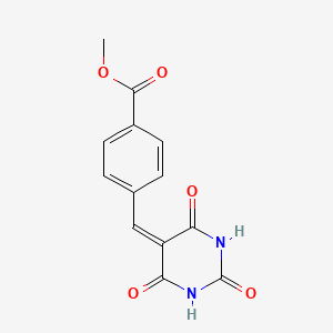 molecular formula C13H10N2O5 B5200607 methyl 4-[(2,4,6-trioxotetrahydro-5(2H)-pyrimidinylidene)methyl]benzoate 