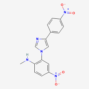 molecular formula C16H13N5O4 B5200621 N-methyl-4-nitro-2-[4-(4-nitrophenyl)-1H-imidazol-1-yl]aniline 