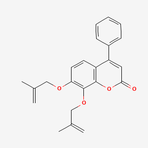 molecular formula C23H22O4 B5200640 7,8-bis[(2-methyl-2-propen-1-yl)oxy]-4-phenyl-2H-chromen-2-one 