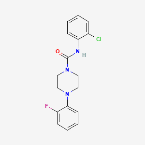 molecular formula C17H17ClFN3O B5200644 N-(2-chlorophenyl)-4-(2-fluorophenyl)-1-piperazinecarboxamide 