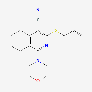 molecular formula C17H21N3OS B5200654 3-(allylthio)-1-(4-morpholinyl)-5,6,7,8-tetrahydro-4-isoquinolinecarbonitrile 