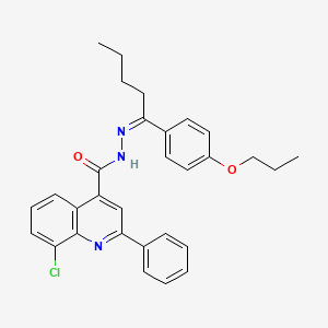 8-chloro-2-phenyl-N'-[1-(4-propoxyphenyl)pentylidene]-4-quinolinecarbohydrazide