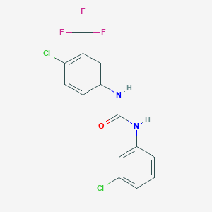 molecular formula C14H9Cl2F3N2O B5200661 N-(3-chlorophenyl)-N'-[4-chloro-3-(trifluoromethyl)phenyl]urea CAS No. 1763-79-7