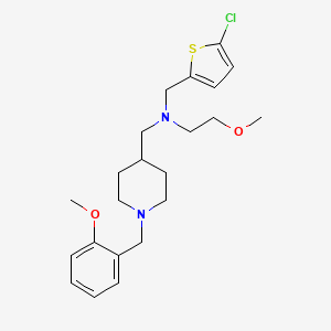 molecular formula C22H31ClN2O2S B5200671 N-[(5-chloro-2-thienyl)methyl]-2-methoxy-N-{[1-(2-methoxybenzyl)-4-piperidinyl]methyl}ethanamine 