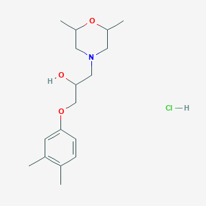 molecular formula C17H28ClNO3 B5200691 1-(2,6-dimethyl-4-morpholinyl)-3-(3,4-dimethylphenoxy)-2-propanol hydrochloride 