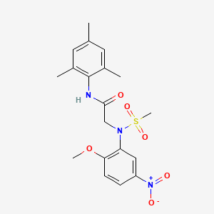 molecular formula C19H23N3O6S B5200717 N~1~-mesityl-N~2~-(2-methoxy-5-nitrophenyl)-N~2~-(methylsulfonyl)glycinamide 