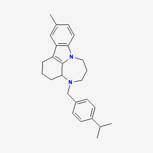 molecular formula C26H32N2 B5200723 4-(4-isopropylbenzyl)-11-methyl-1,2,3,3a,4,5,6,7-octahydro[1,4]diazepino[3,2,1-jk]carbazole 
