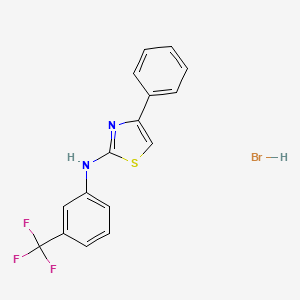 molecular formula C16H12BrF3N2S B5200775 4-phenyl-N-[3-(trifluoromethyl)phenyl]-1,3-thiazol-2-amine hydrobromide 