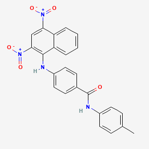 molecular formula C24H18N4O5 B5200782 4-[(2,4-dinitro-1-naphthyl)amino]-N-(4-methylphenyl)benzamide 