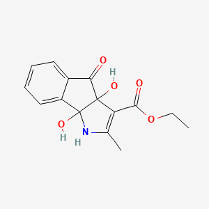 molecular formula C15H15NO5 B5200793 ethyl 3a,8b-dihydroxy-2-methyl-4-oxo-1,3a,4,8b-tetrahydroindeno[1,2-b]pyrrole-3-carboxylate 