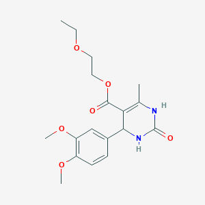 molecular formula C18H24N2O6 B5200807 2-ethoxyethyl 4-(3,4-dimethoxyphenyl)-6-methyl-2-oxo-1,2,3,4-tetrahydro-5-pyrimidinecarboxylate 