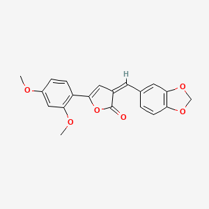 molecular formula C20H16O6 B5200827 3-(1,3-benzodioxol-5-ylmethylene)-5-(2,4-dimethoxyphenyl)-2(3H)-furanone 