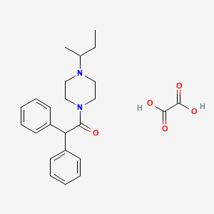 molecular formula C24H30N2O5 B5200839 1-sec-butyl-4-(diphenylacetyl)piperazine oxalate 
