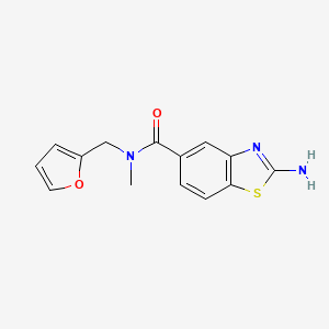 molecular formula C14H13N3O2S B5200857 2-amino-N-(2-furylmethyl)-N-methyl-1,3-benzothiazole-5-carboxamide trifluoroacetate 