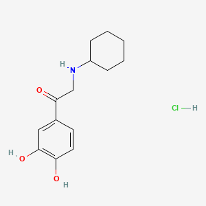 molecular formula C14H20ClNO3 B5200886 2-(cyclohexylamino)-1-(3,4-dihydroxyphenyl)ethanone hydrochloride CAS No. 16149-19-2