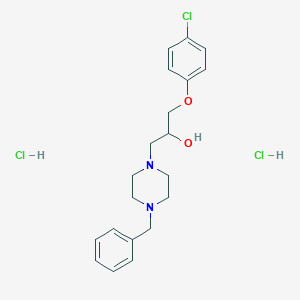 molecular formula C20H27Cl3N2O2 B5200916 1-(4-benzyl-1-piperazinyl)-3-(4-chlorophenoxy)-2-propanol dihydrochloride 