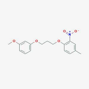 molecular formula C17H19NO5 B5200969 1-[3-(3-methoxyphenoxy)propoxy]-4-methyl-2-nitrobenzene 