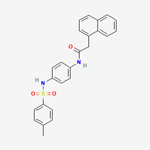 molecular formula C25H22N2O3S B5200975 N-(4-{[(4-methylphenyl)sulfonyl]amino}phenyl)-2-(1-naphthyl)acetamide CAS No. 423733-47-5