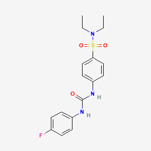 molecular formula C17H20FN3O3S B5201003 N,N-diethyl-4-({[(4-fluorophenyl)amino]carbonyl}amino)benzenesulfonamide 