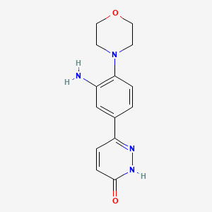molecular formula C14H16N4O2 B5201024 6-[3-amino-4-(4-morpholinyl)phenyl]-3(2H)-pyridazinone 