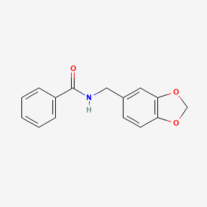 molecular formula C15H13NO3 B5201025 N-(1,3-苯并二氧杂环-5-基甲基)苯甲酰胺 