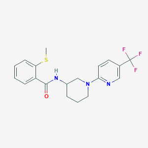molecular formula C19H20F3N3OS B5201035 2-(methylthio)-N-{1-[5-(trifluoromethyl)-2-pyridinyl]-3-piperidinyl}benzamide 