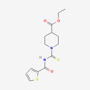 molecular formula C14H18N2O3S2 B5201090 ethyl 1-{[(2-thienylcarbonyl)amino]carbonothioyl}-4-piperidinecarboxylate 
