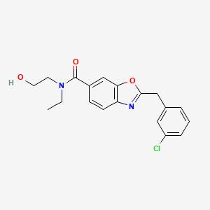 2-(3-chlorobenzyl)-N-ethyl-N-(2-hydroxyethyl)-1,3-benzoxazole-6-carboxamide