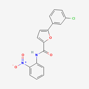 molecular formula C17H11ClN2O4 B5201140 5-(3-chlorophenyl)-N-(2-nitrophenyl)-2-furamide 