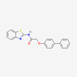 molecular formula C21H16N2O2S B5201144 N-1,3-benzothiazol-2-yl-2-(4-biphenylyloxy)acetamide 