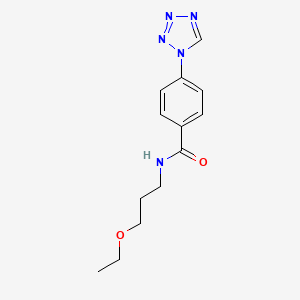 N-(3-ethoxypropyl)-4-(1H-tetrazol-1-yl)benzamide