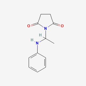 molecular formula C12H14N2O2 B5201158 1-(1-anilinoethyl)-2,5-pyrrolidinedione 