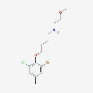 molecular formula C14H21BrClNO2 B5201162 4-(2-bromo-6-chloro-4-methylphenoxy)-N-(2-methoxyethyl)-1-butanamine 